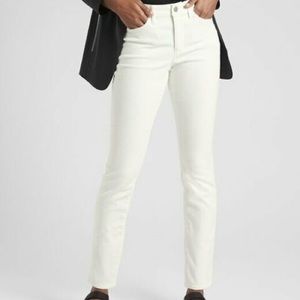 Athleta sculptek white skinny jeans size 4